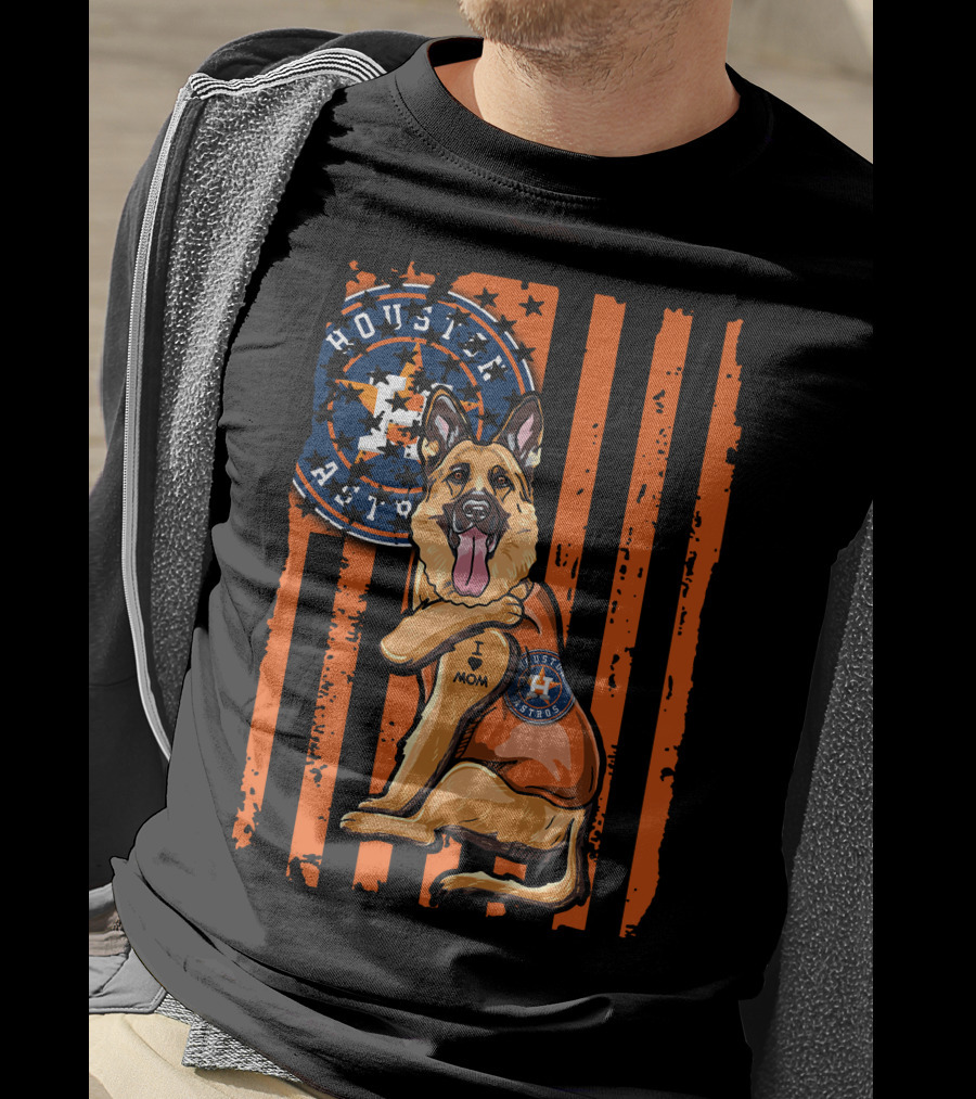 Houston Astros German Shepherd I Mom T-Shirt
