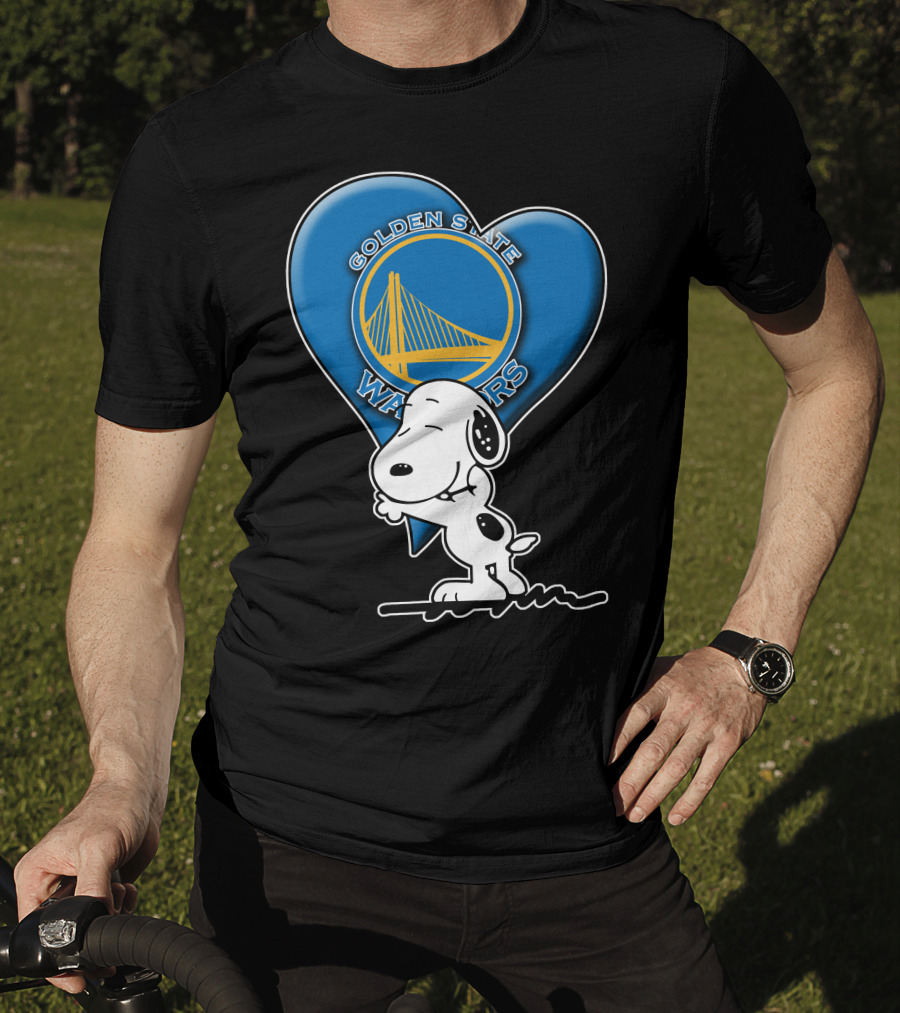 Snoopy Heart Golden State Warriors T-Shirt