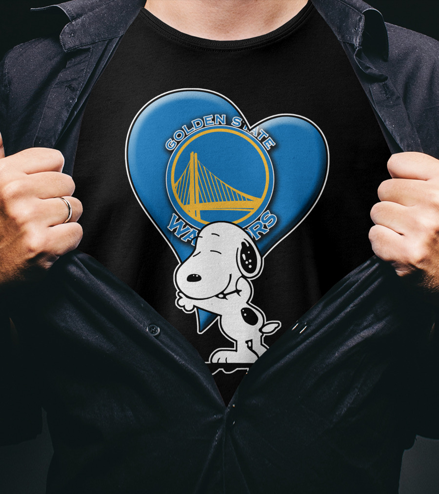 Snoopy Heart Golden State Warriors T-Shirt