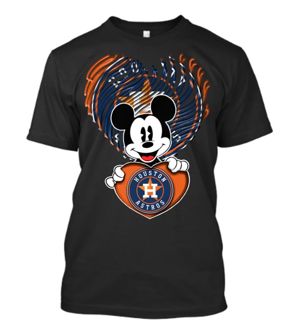 Mickey Mouse Heart Houston Astros T-Shirt