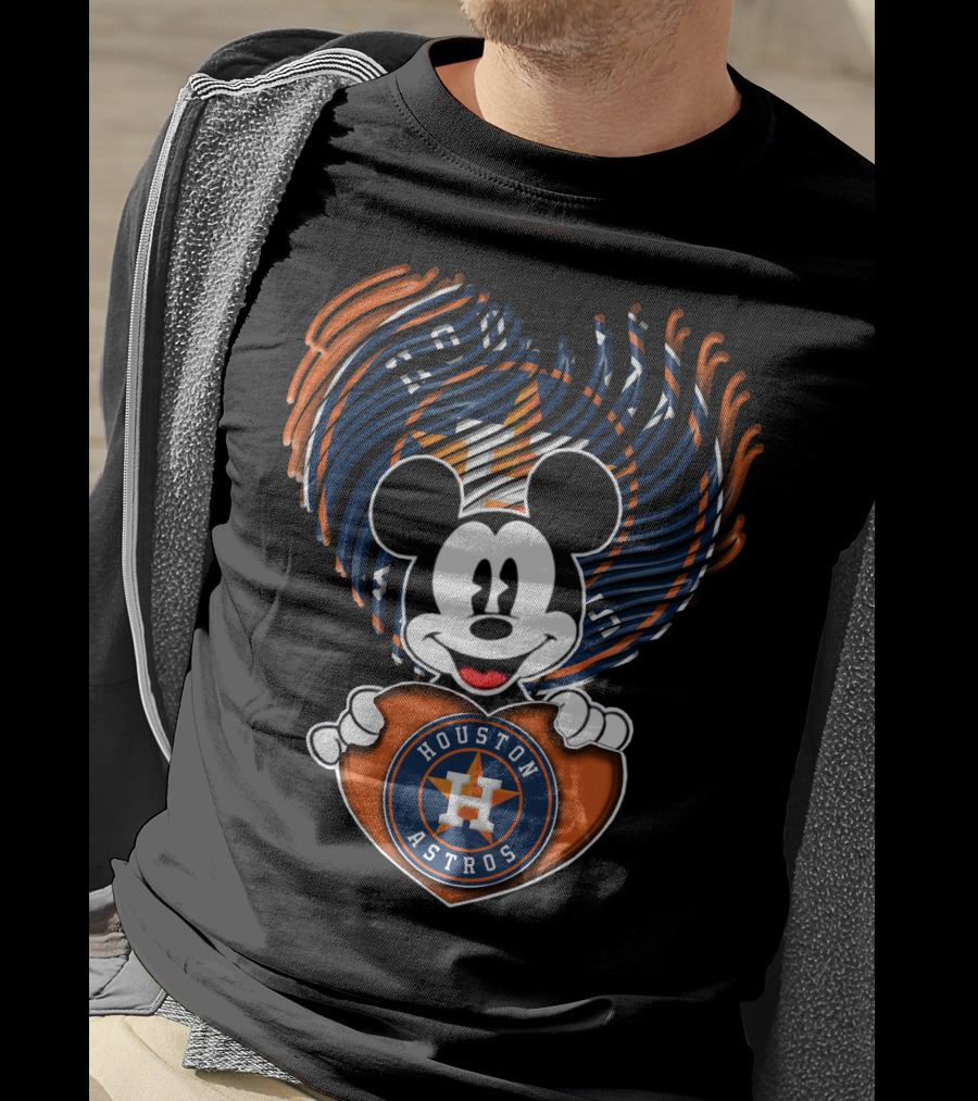 Mickey Mouse Heart Houston Astros T-Shirt