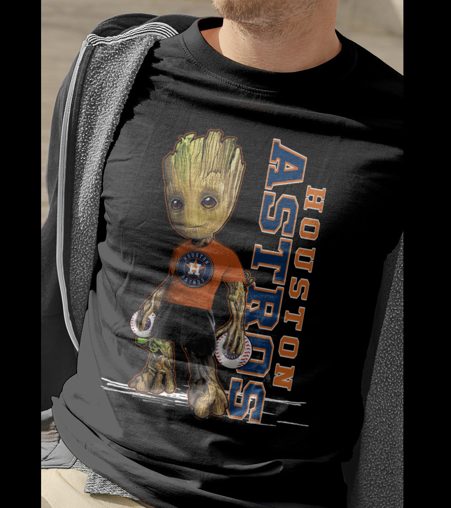 Groot Houston Astros Baseball Team Fan Character T-Shirt