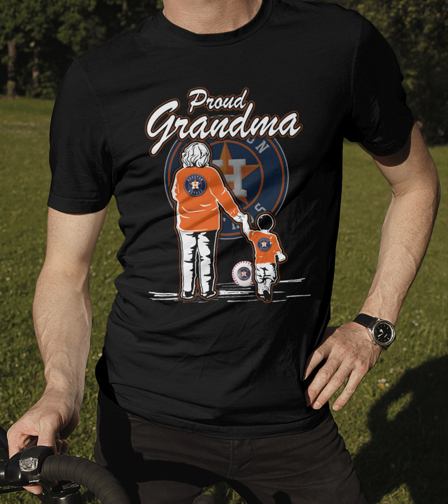 Proud Grandma Houston Astros Family Baseball Fan T-Shirt