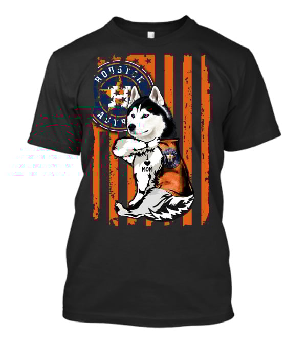 Siberian Husky Houston Astros Mom Flag T-Shirt