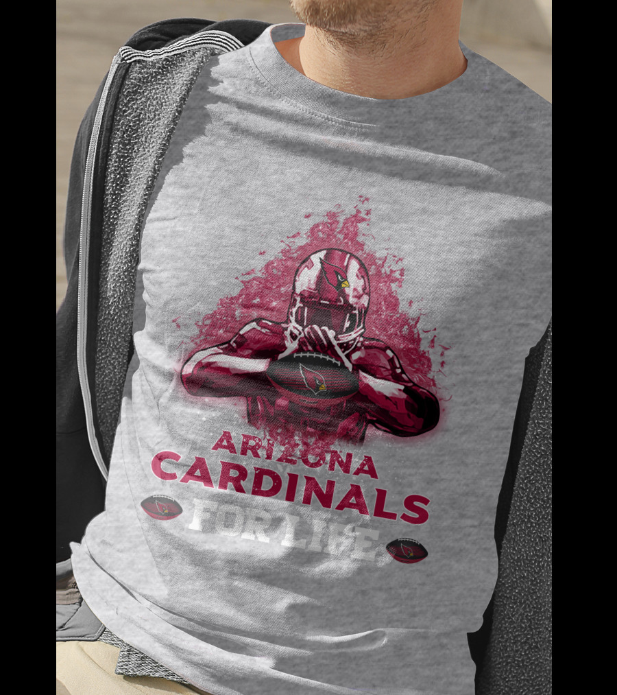 Arizona Cardinals For Life Football Helmet Emblem T-Shirt