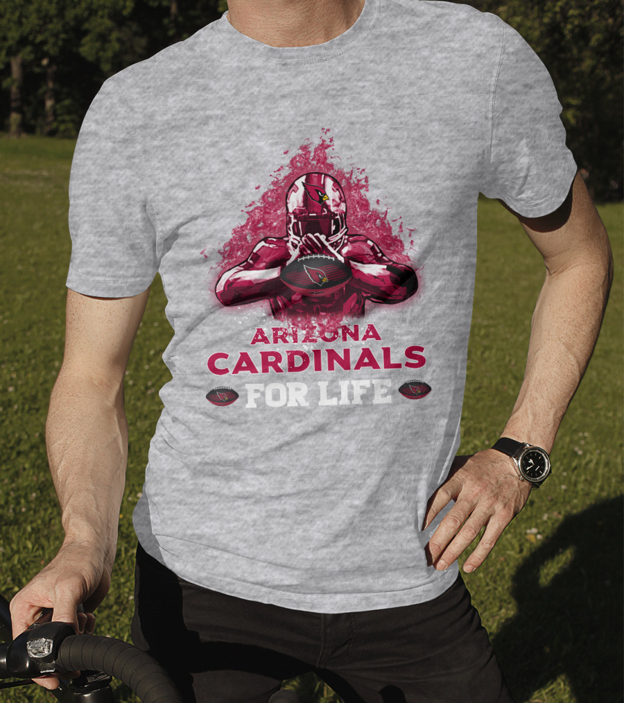 Arizona Cardinals For Life Football Helmet Emblem T-Shirt
