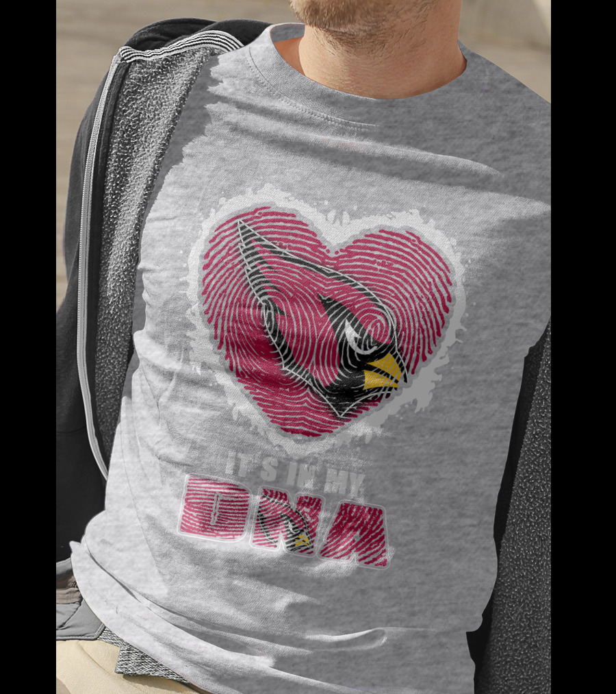 It's In My DNA Arizona Cardinals Heart T-Shirt
