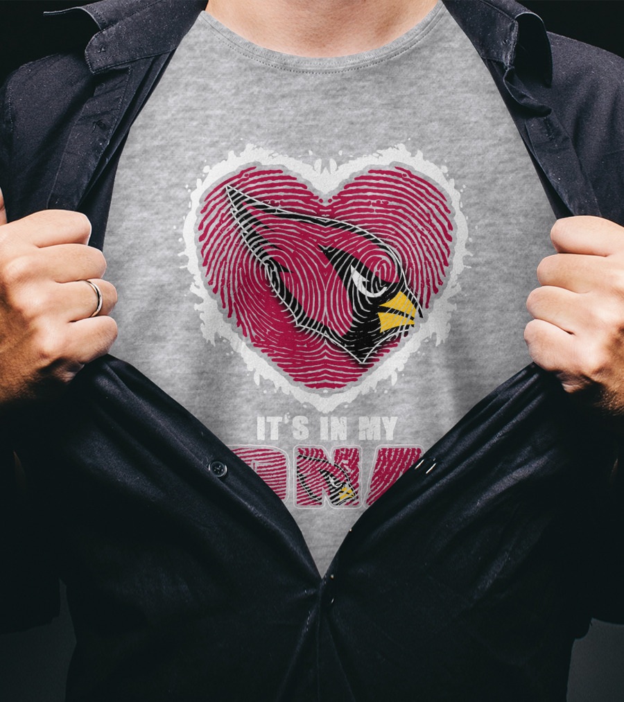 It's In My DNA Arizona Cardinals Heart T-Shirt