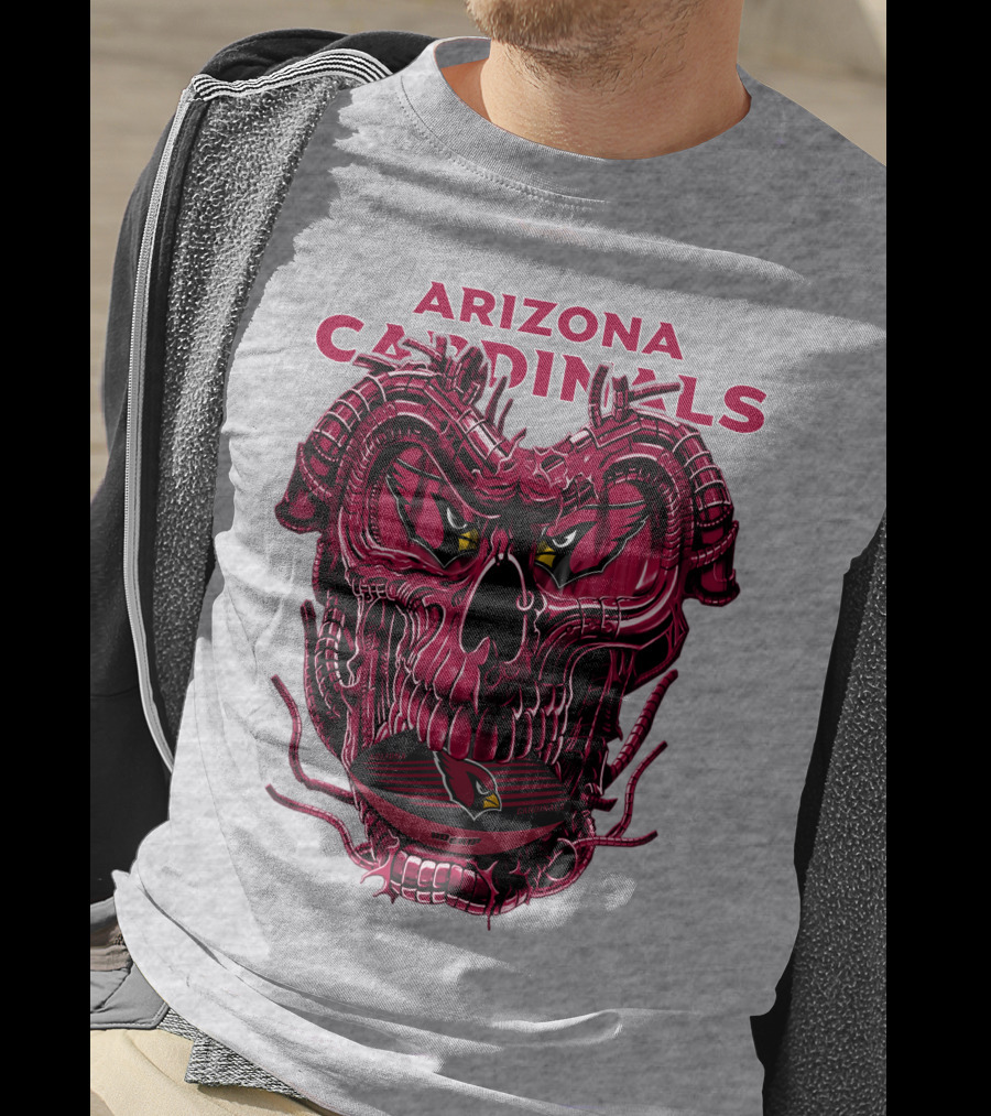 Arizona Cardinals Dragonskull Fusion Gridiron T-Shirt