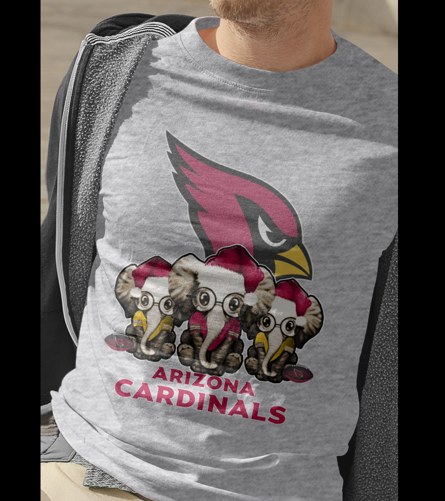 Arizona Cardinals Elephants Xmas T-Shirt