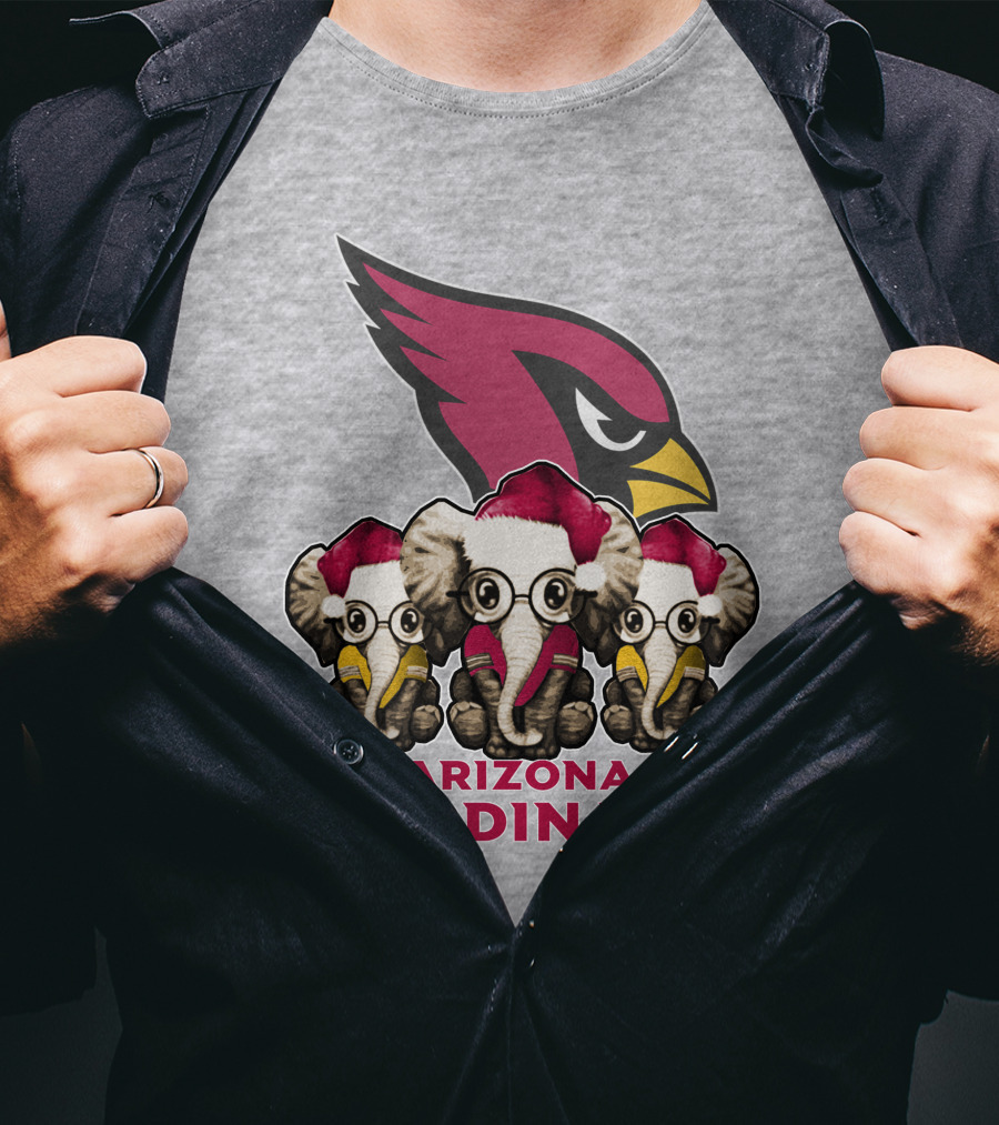 Arizona Cardinals Elephants Xmas T-Shirt