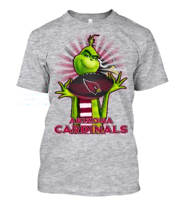 Grinch Holding Arizona Cardinals Football T-Shirt