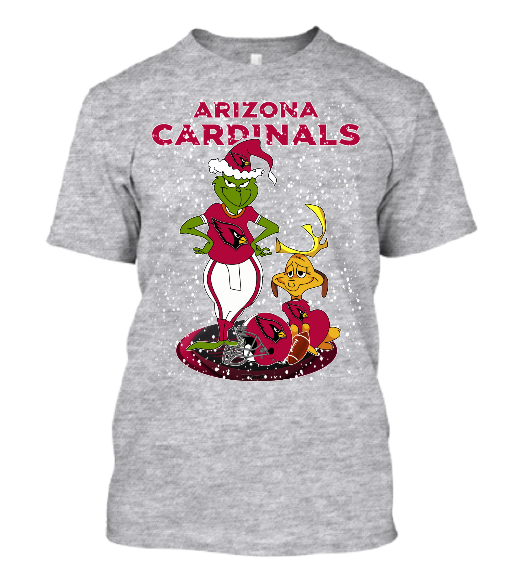 Arizona Cardinals Grinch Christmas Football Fun T-Shirt
