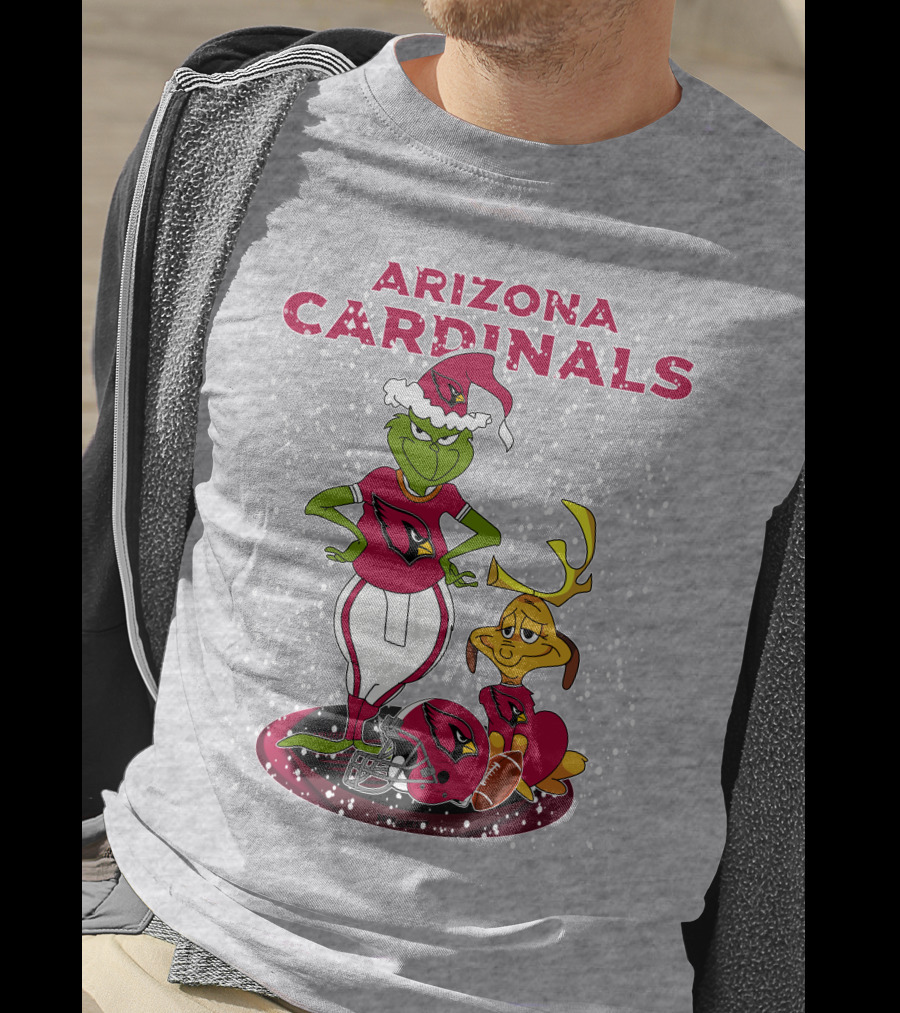 Arizona Cardinals Grinch Christmas Football Fun T-Shirt