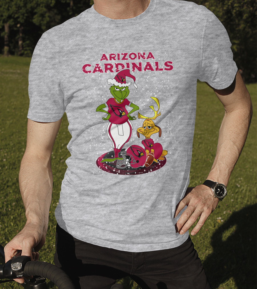 Arizona Cardinals Grinch Christmas Football Fun T-Shirt