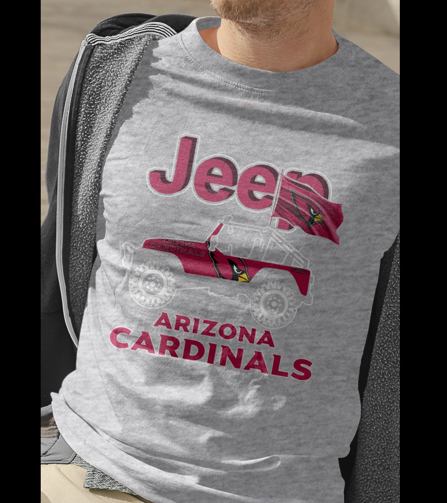 Jeep Arizona Cardinals Off-Road Adventure With Flag T-Shirt