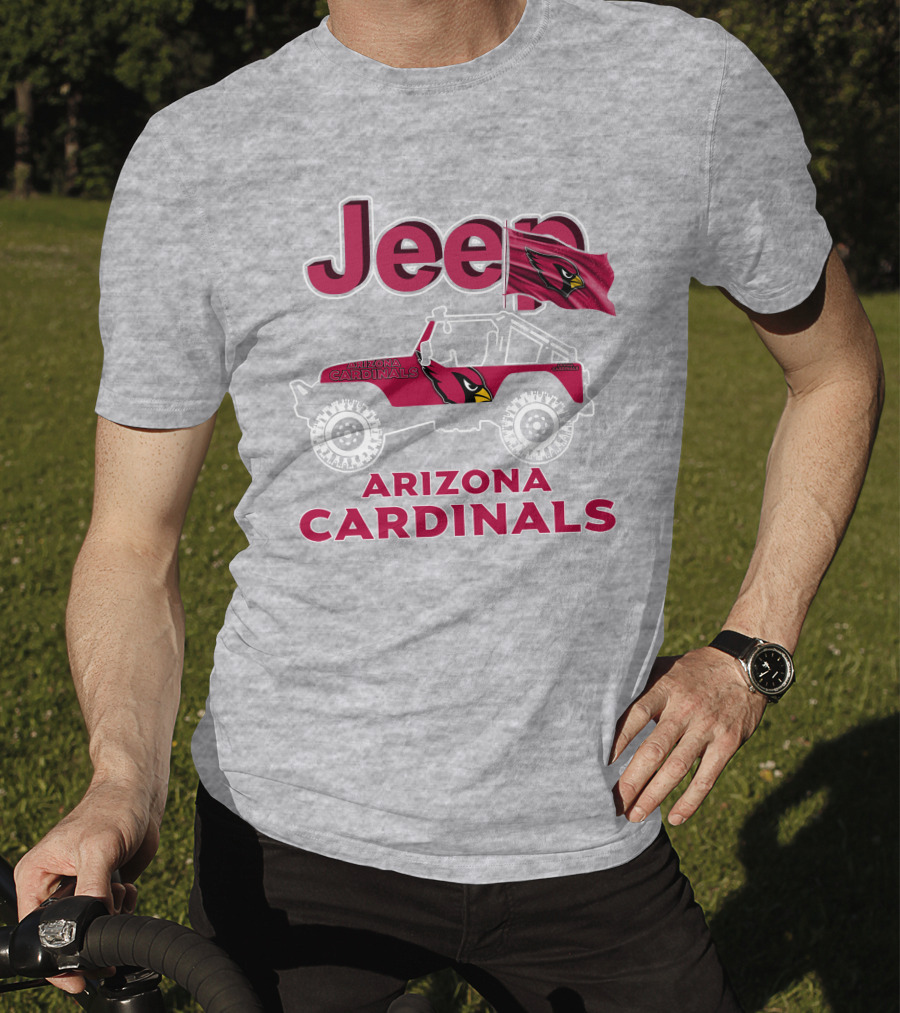Jeep Arizona Cardinals Off-Road Adventure With Flag T-Shirt