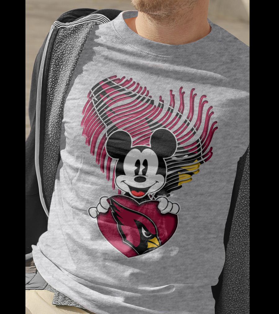 Mick Arizona Cardinals Heart T-Shirt