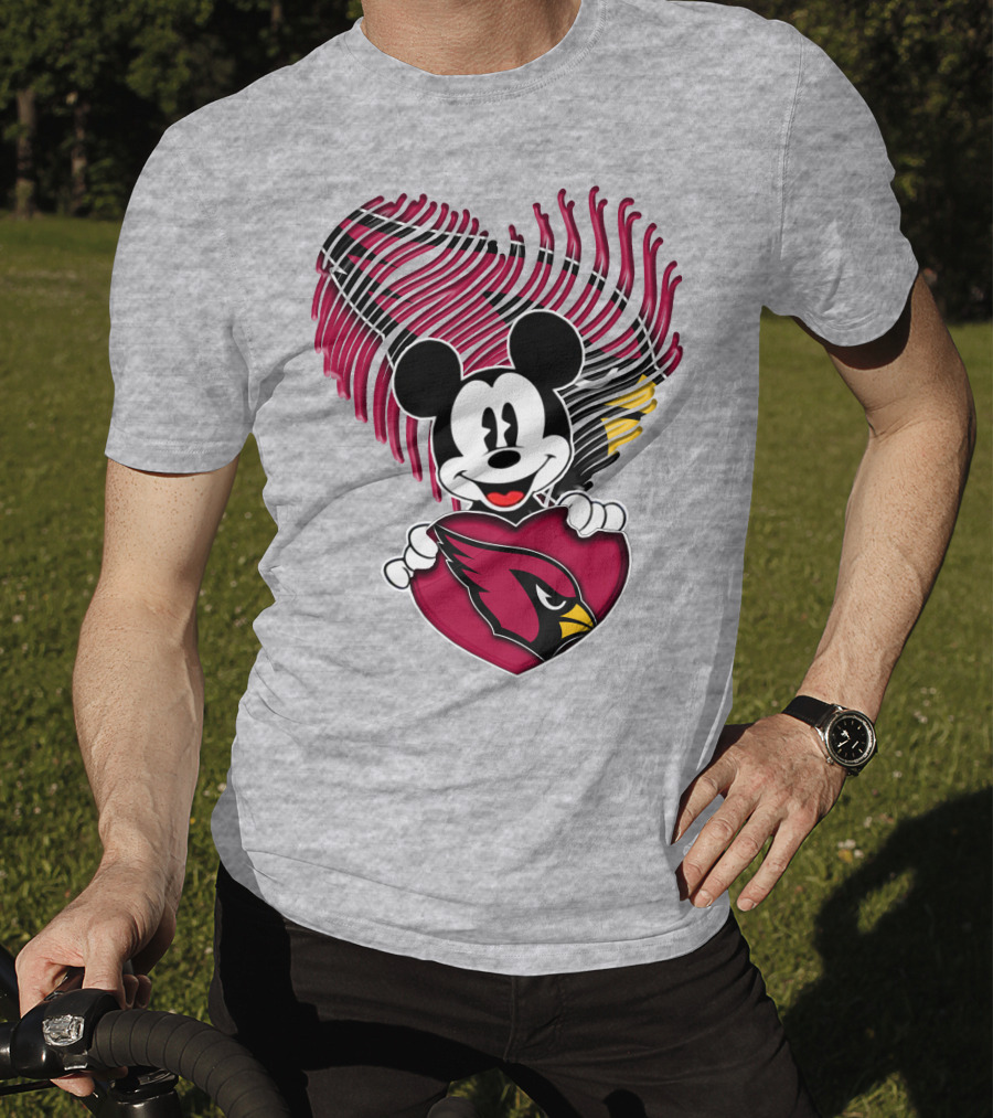 Mick Arizona Cardinals Heart T-Shirt