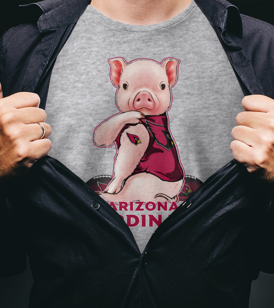 Arizona Cardinals Pig With Football T-Shirt