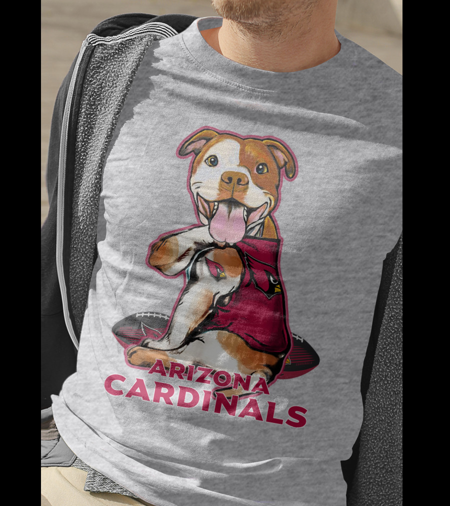 Arizona Cardinals Pitbull Football Fan T-Shirt