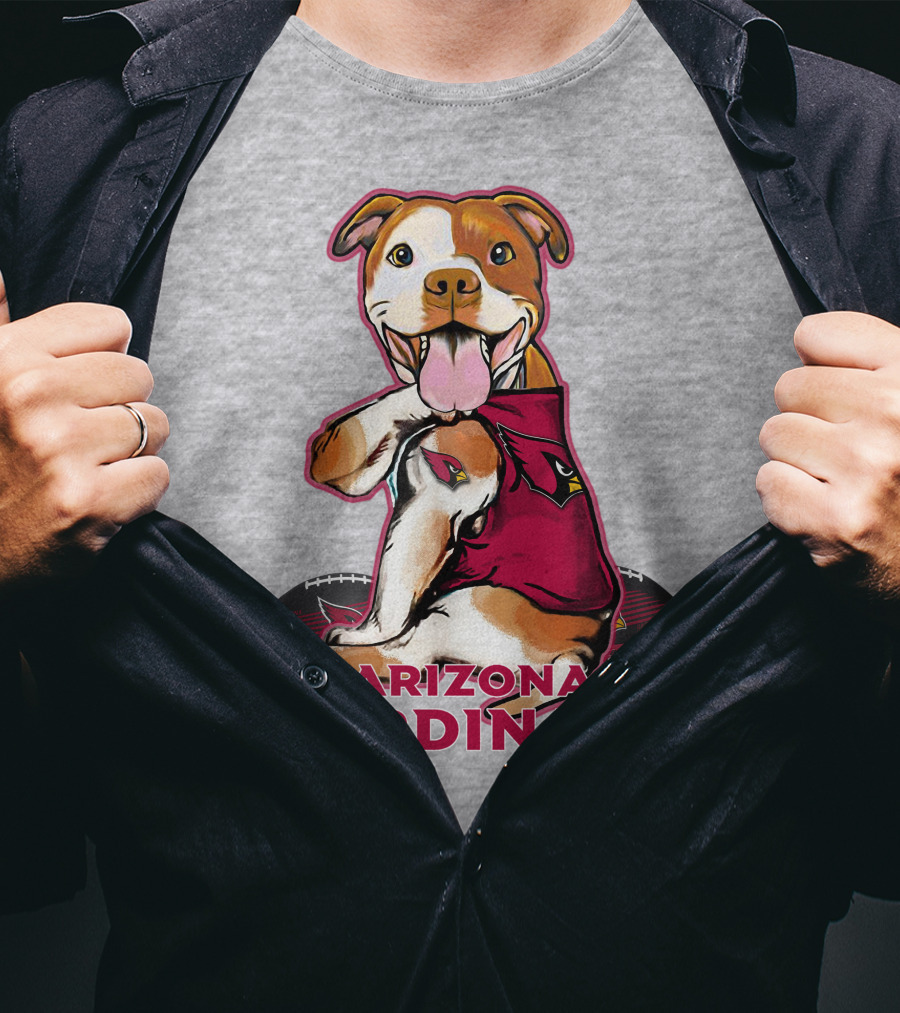 Arizona Cardinals Pitbull Football Fan T-Shirt