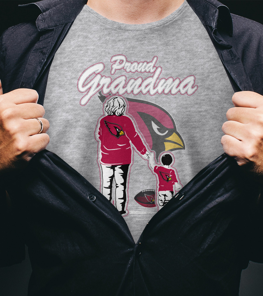 Proud Grandma Arizona Cardinals Family Loyalty Connection T-Shirt
