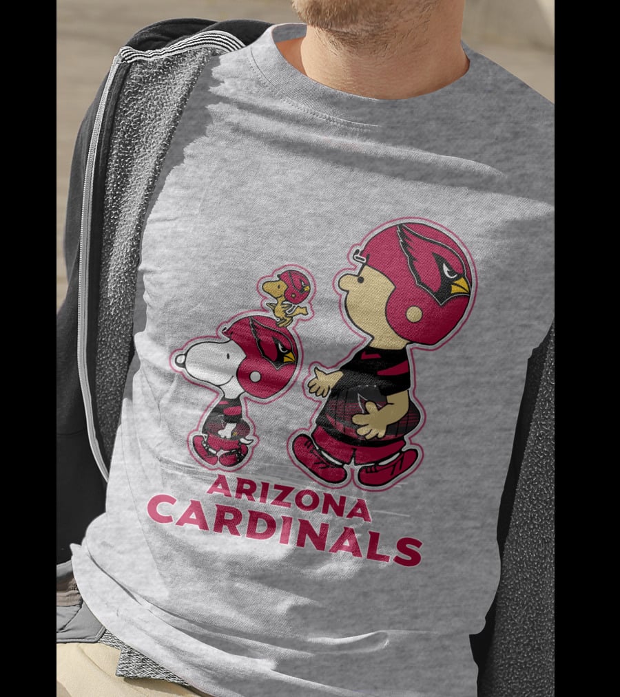 Snpfootball Arizona Cardinals Peanuts Characters Football Helmets T-Shirt
