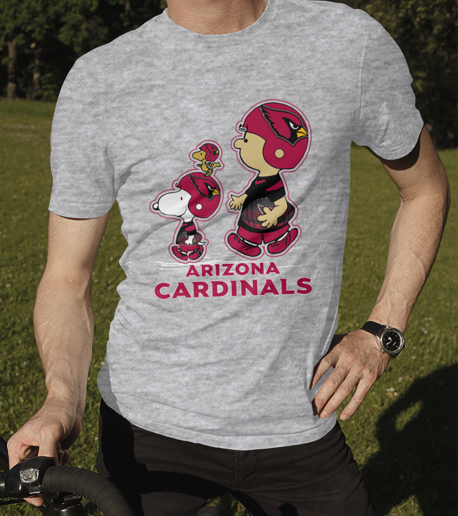 Snpfootball Arizona Cardinals Peanuts Characters Football Helmets T-Shirt