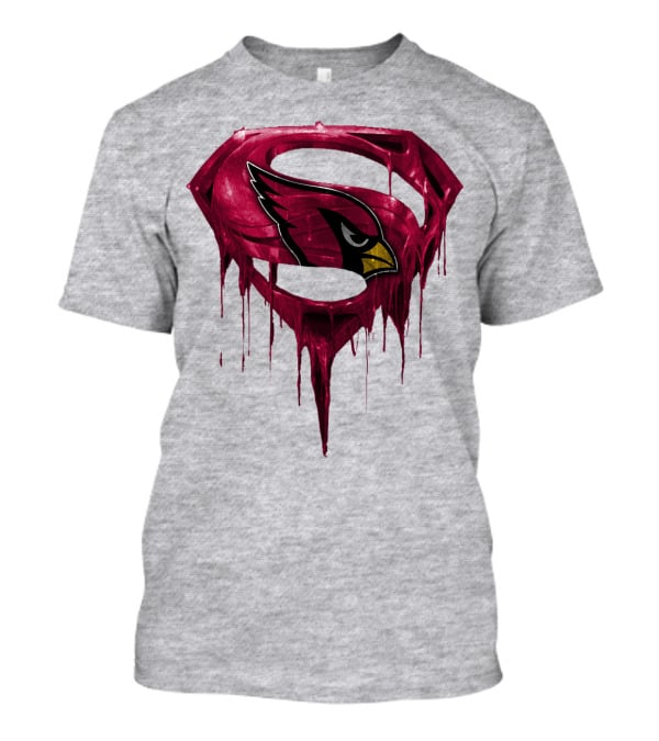 SPM Arizona Cardinals Dripping Super Hero Emblem T-Shirt