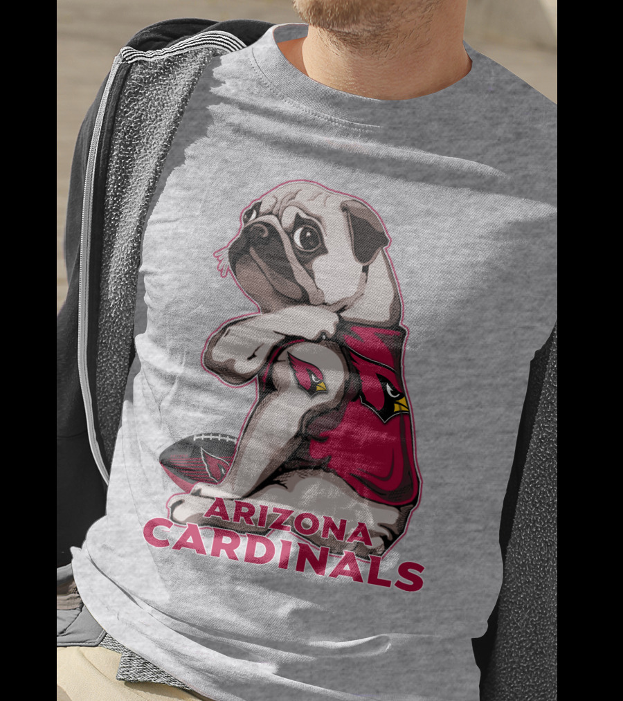 Arizona Cardinals Pug Sports Fan T-Shirt