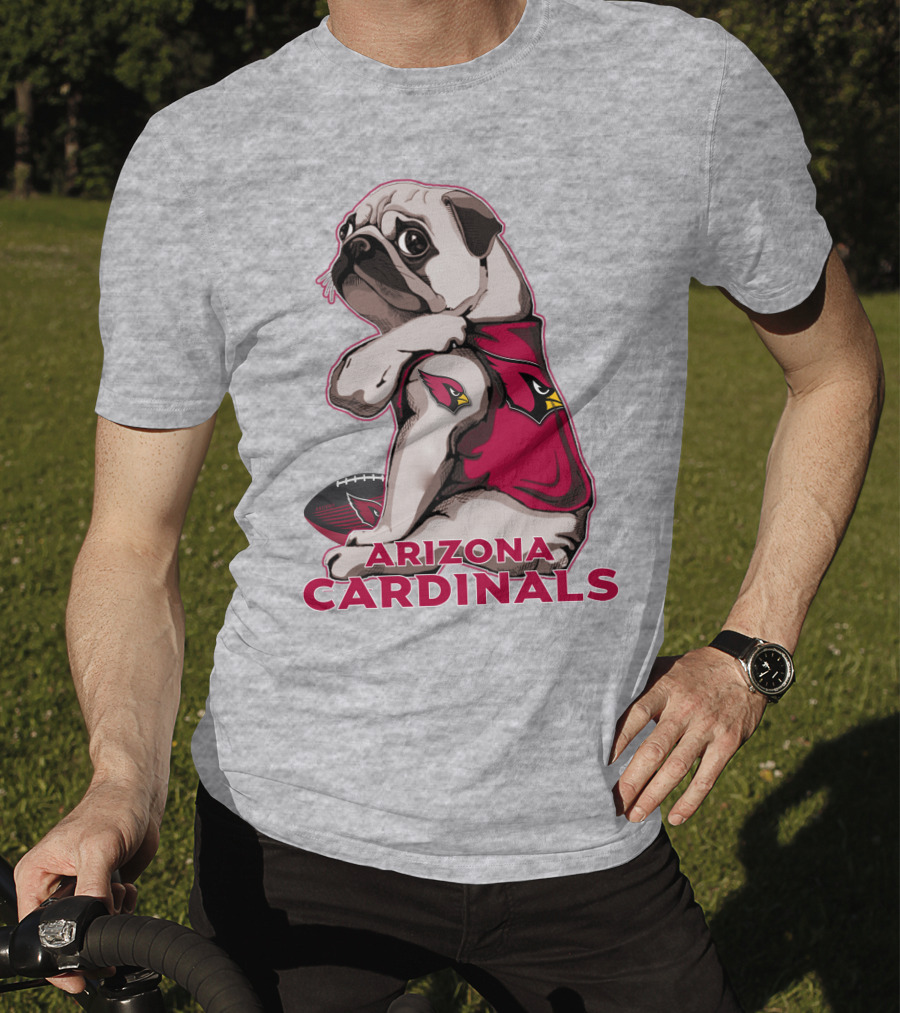 Arizona Cardinals Pug Sports Fan T-Shirt