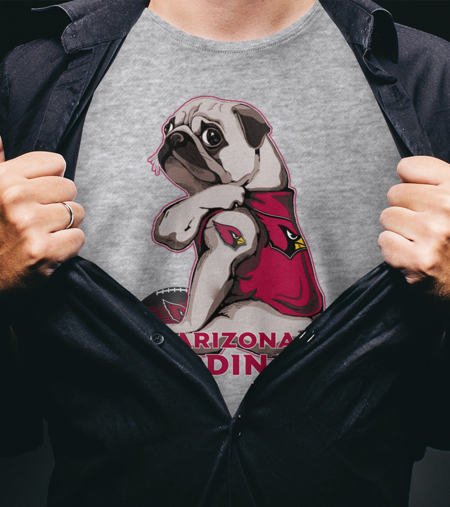 Arizona Cardinals Pug Sports Fan T-Shirt