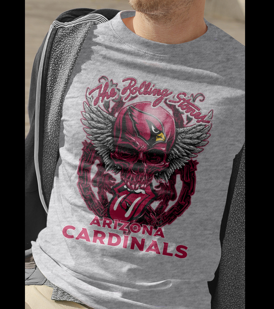 The Rolling Stones Arizona Cardinals Skull Wings T-Shirt