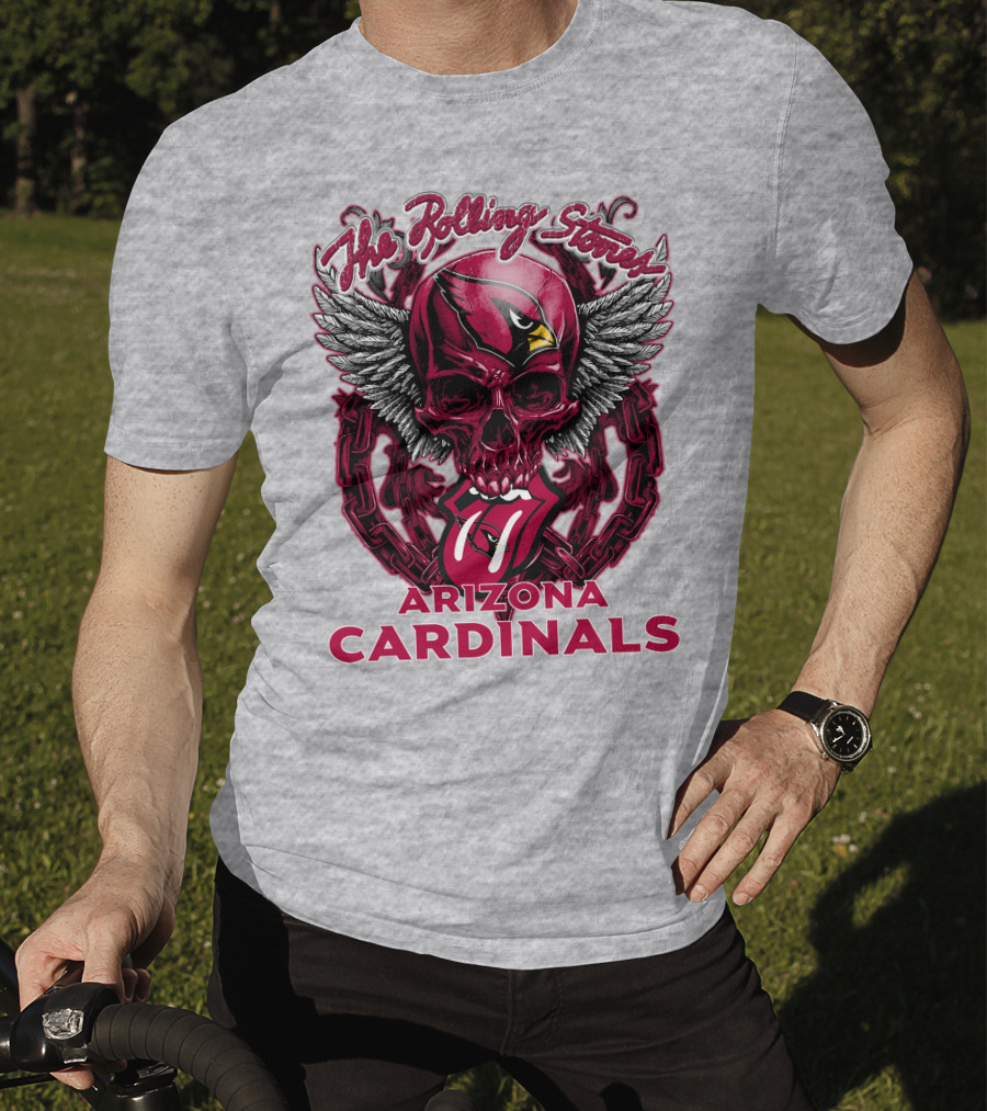 The Rolling Stones Arizona Cardinals Skull Wings T-Shirt