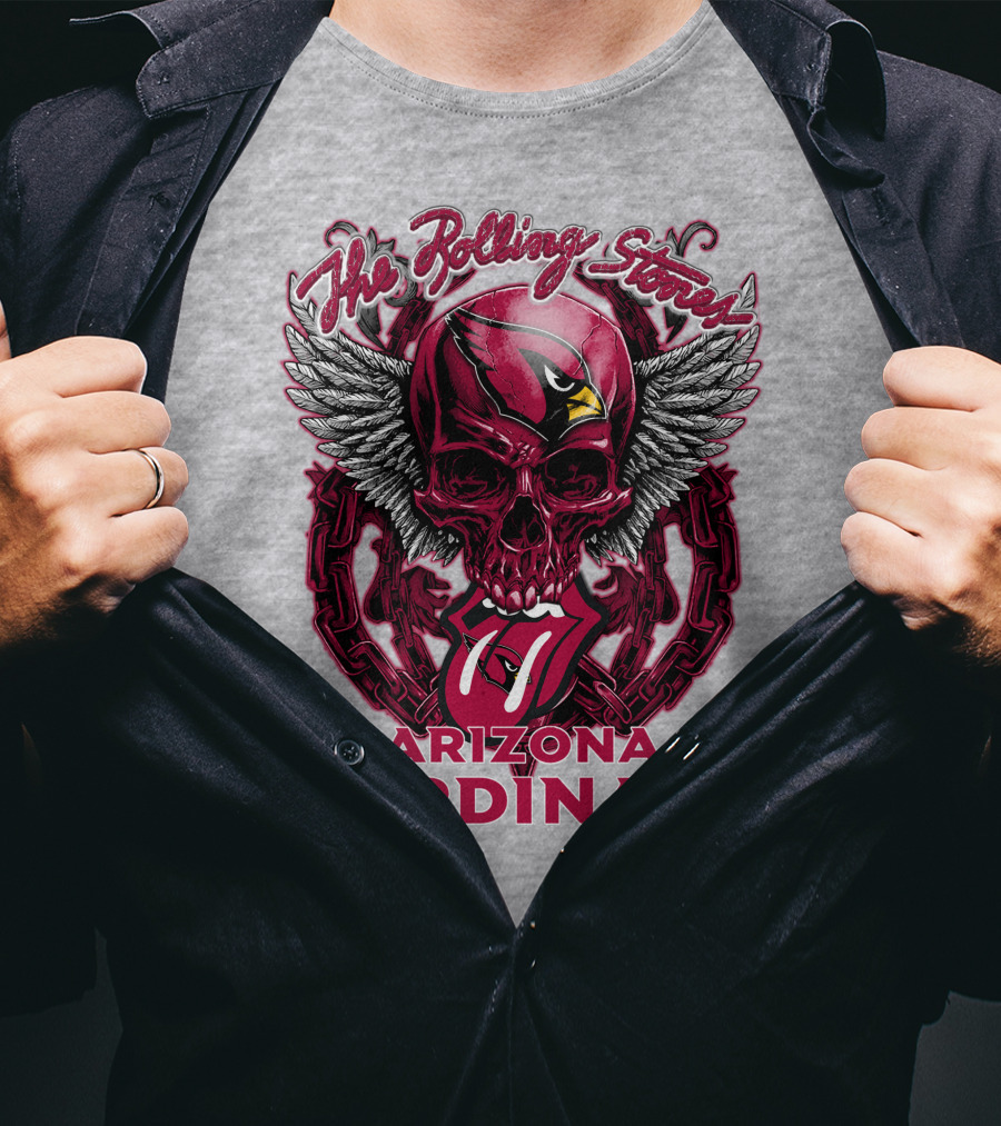 The Rolling Stones Arizona Cardinals Skull Wings T-Shirt