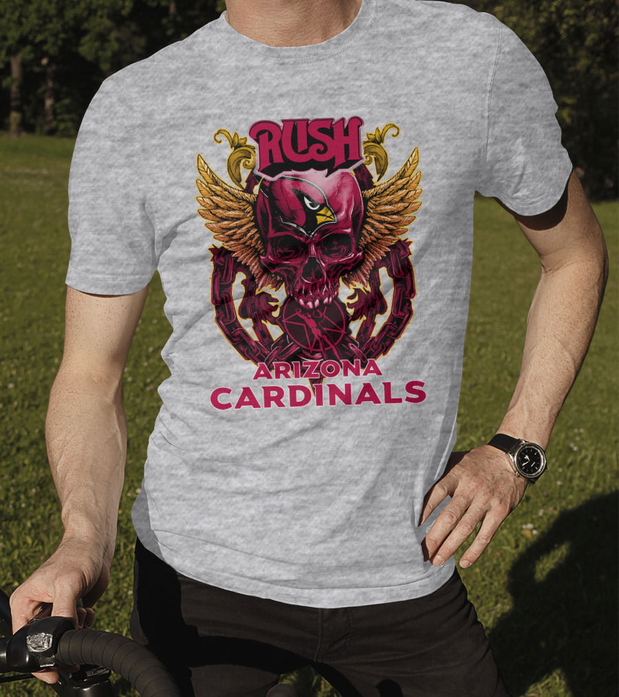 Rush Arizona Cardinals Skull Wings T-Shirt