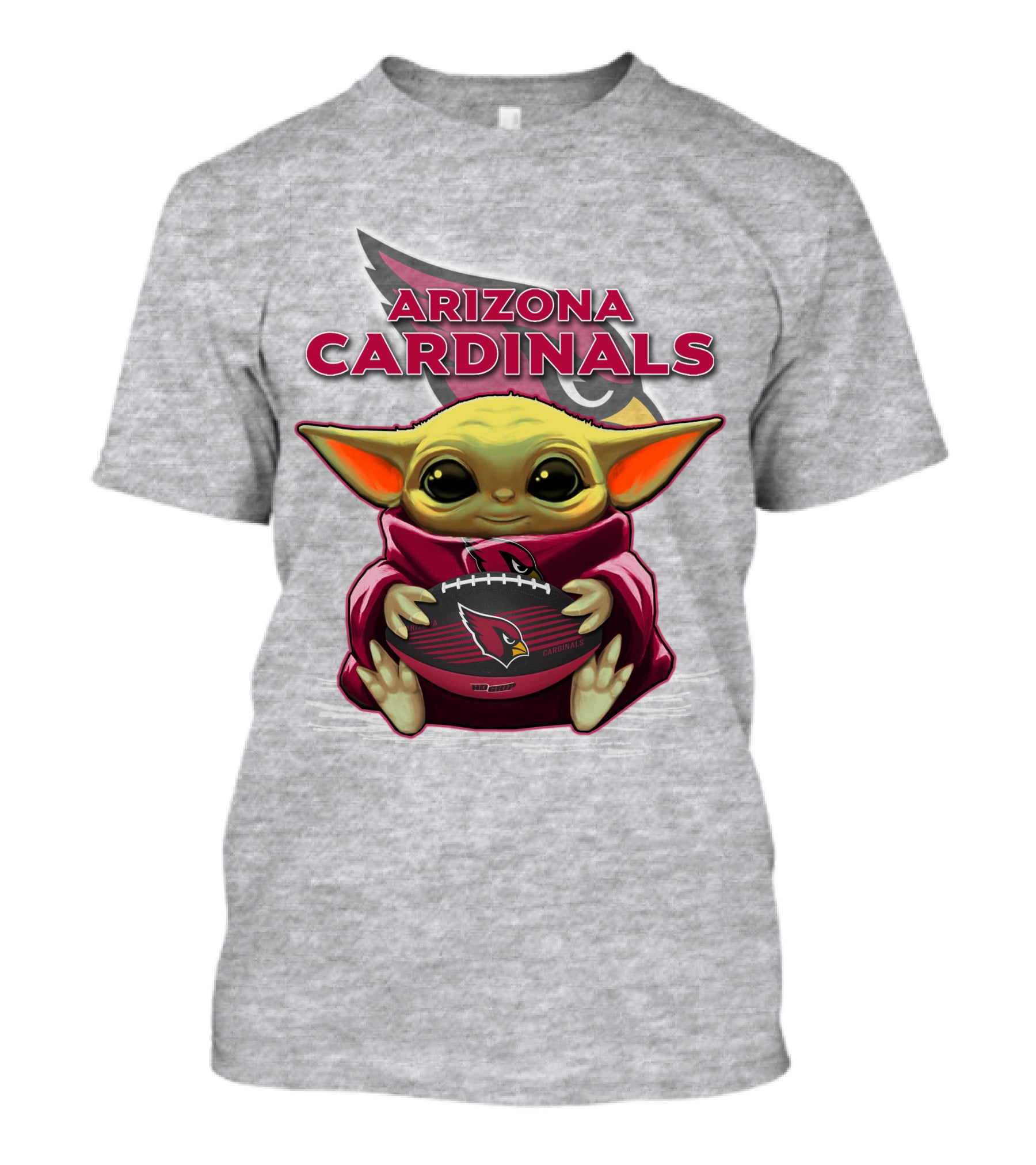 Arizona Cardinals Baby Yoda Football T-Shirt