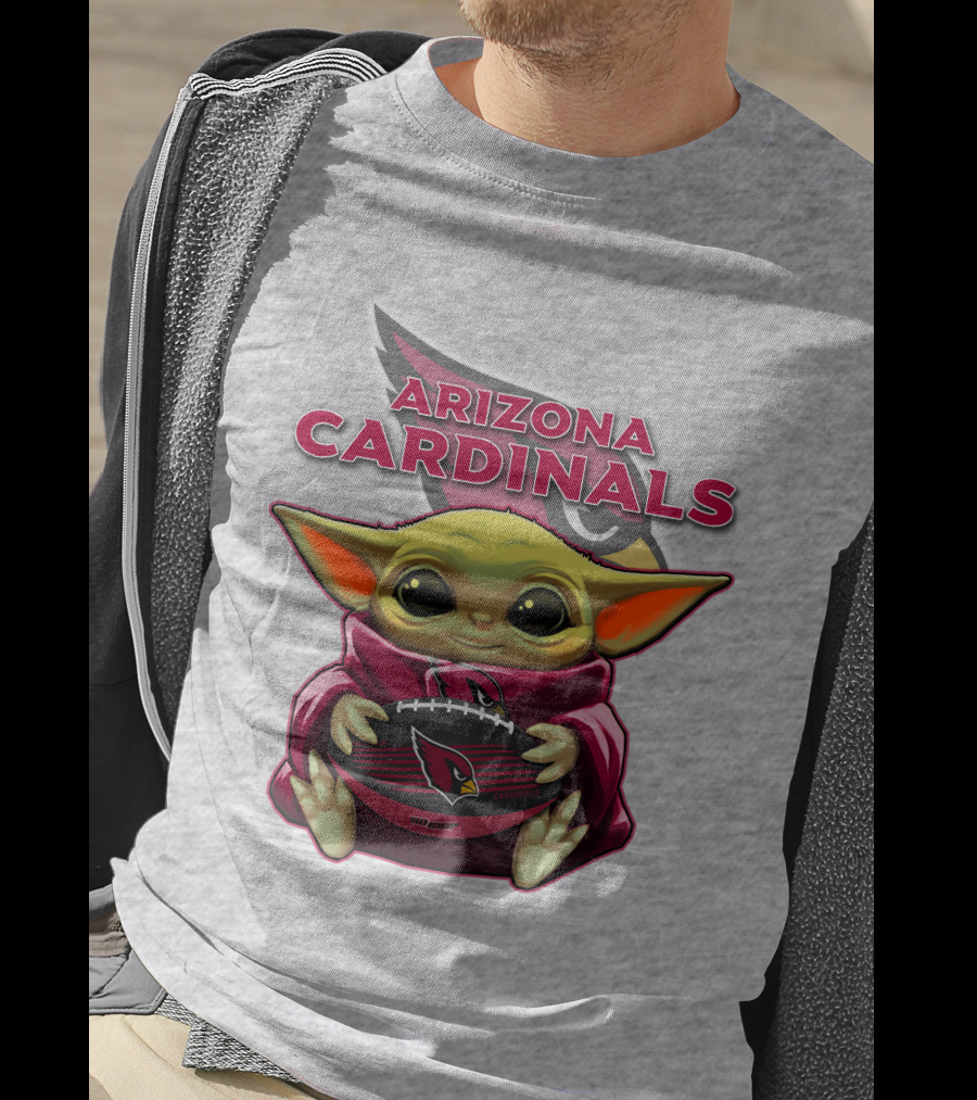 Arizona Cardinals Baby Yoda Football T-Shirt