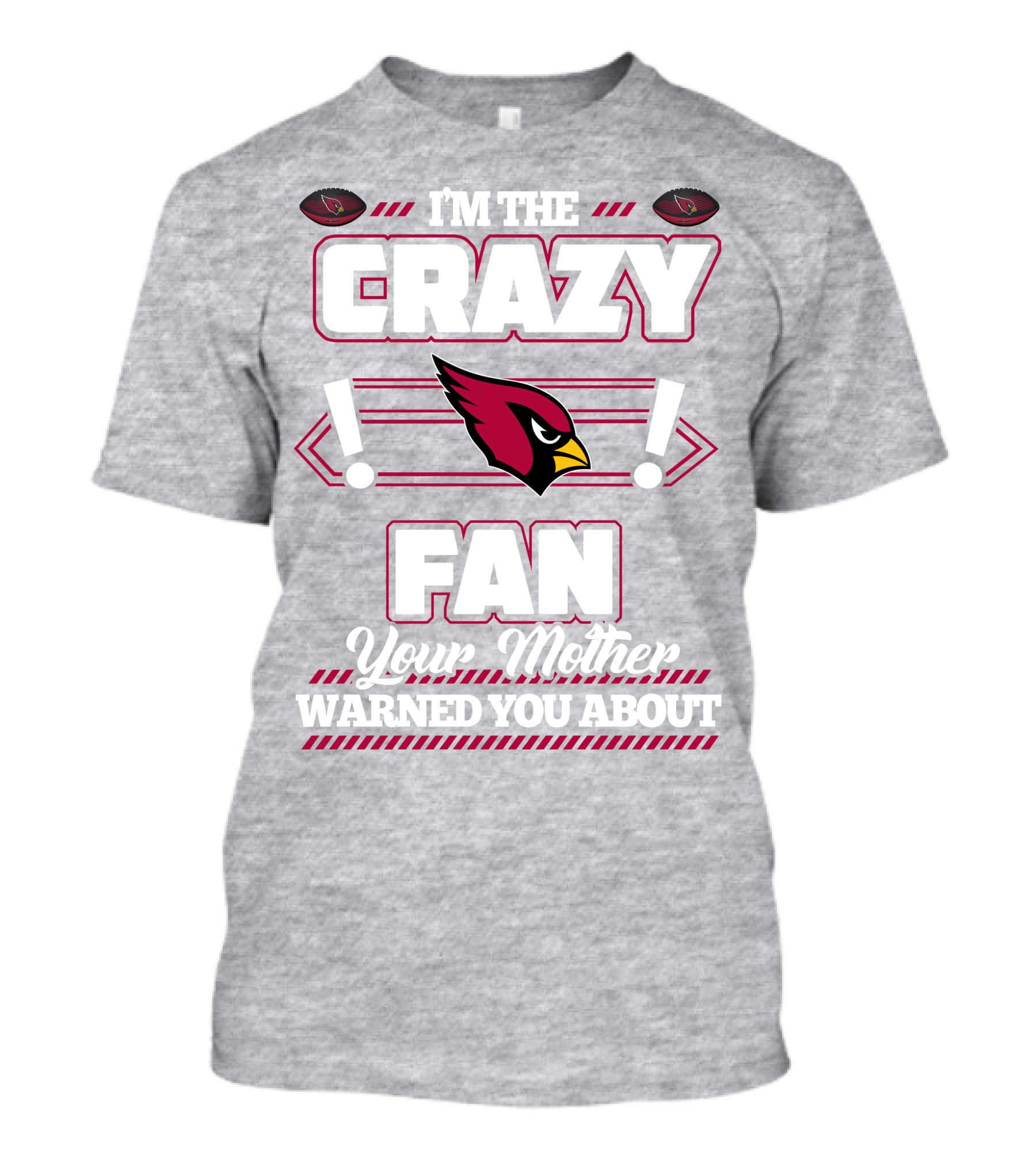 I'm The Crazy Fan Your Mother Warned You About Arizona Cardinals T-Shirt