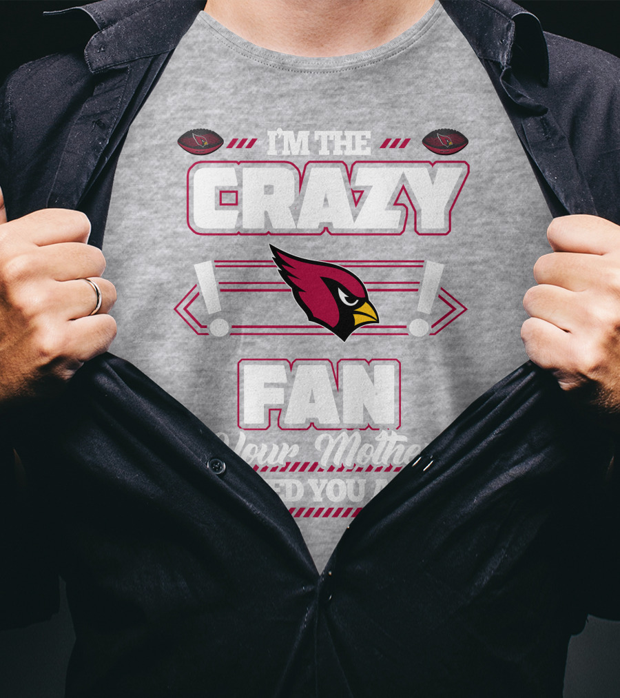 I'm The Crazy Fan Your Mother Warned You About Arizona Cardinals T-Shirt