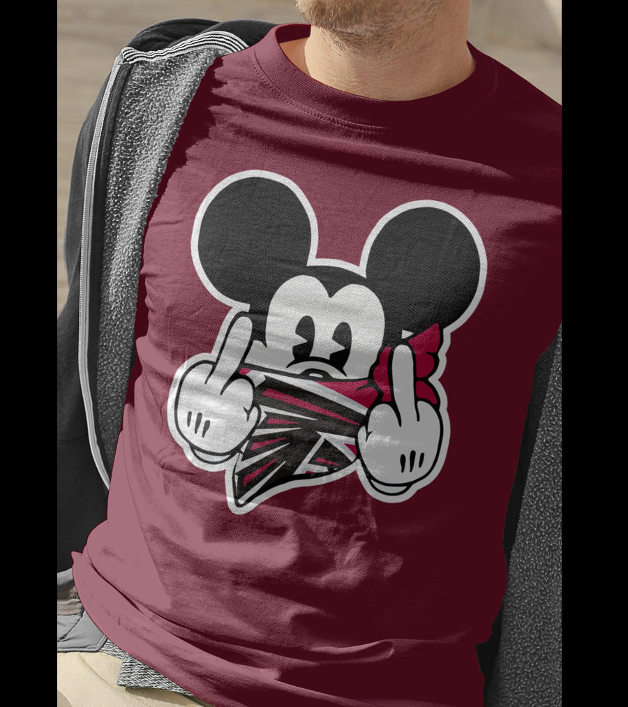 Atlanta Falcons Mickey Mouse Bandana Gesture T-Shirt