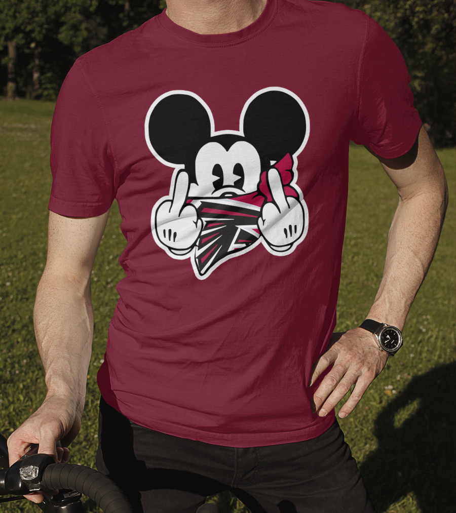 Atlanta Falcons Mickey Mouse Bandana Gesture T-Shirt