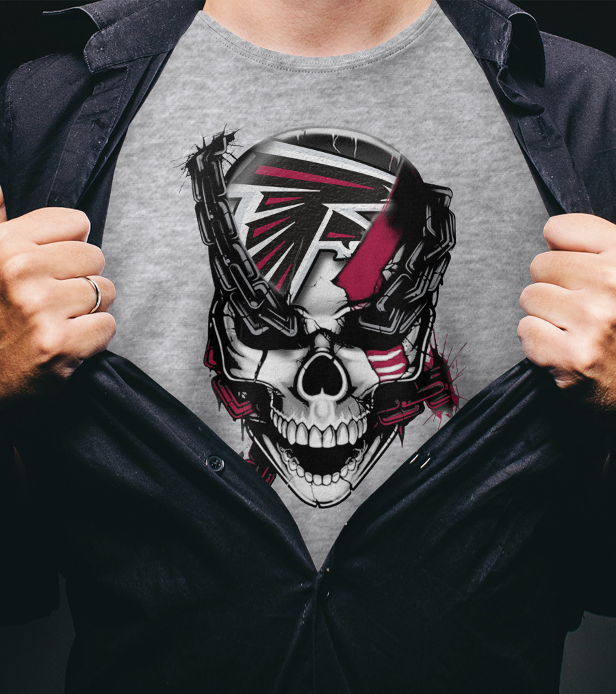 Atlanta Falcons Skull Chain T-Shirt