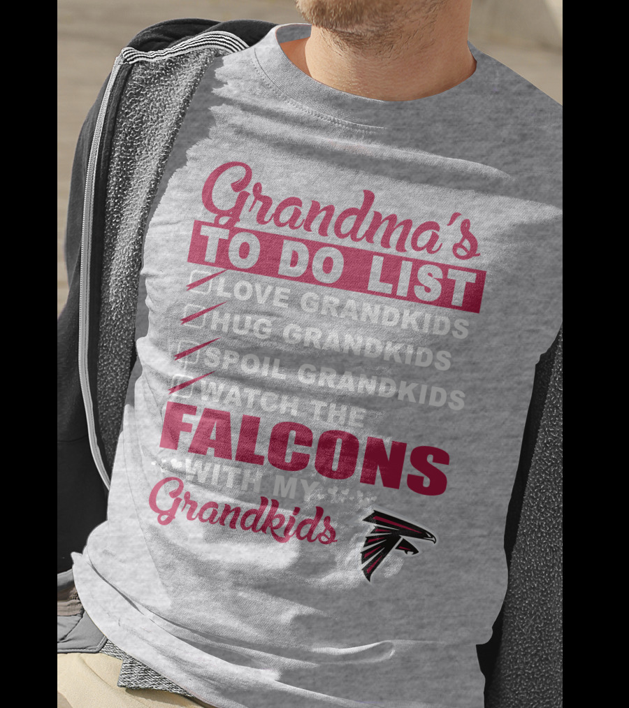 Grandma's To Do List Love Hug Spoil Watch The Falcons With My Grandkids T-Shirt