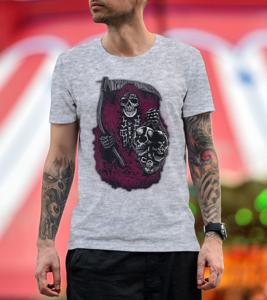 Atlanta Falcons 03 Grim Reaper Skull T-Shirt