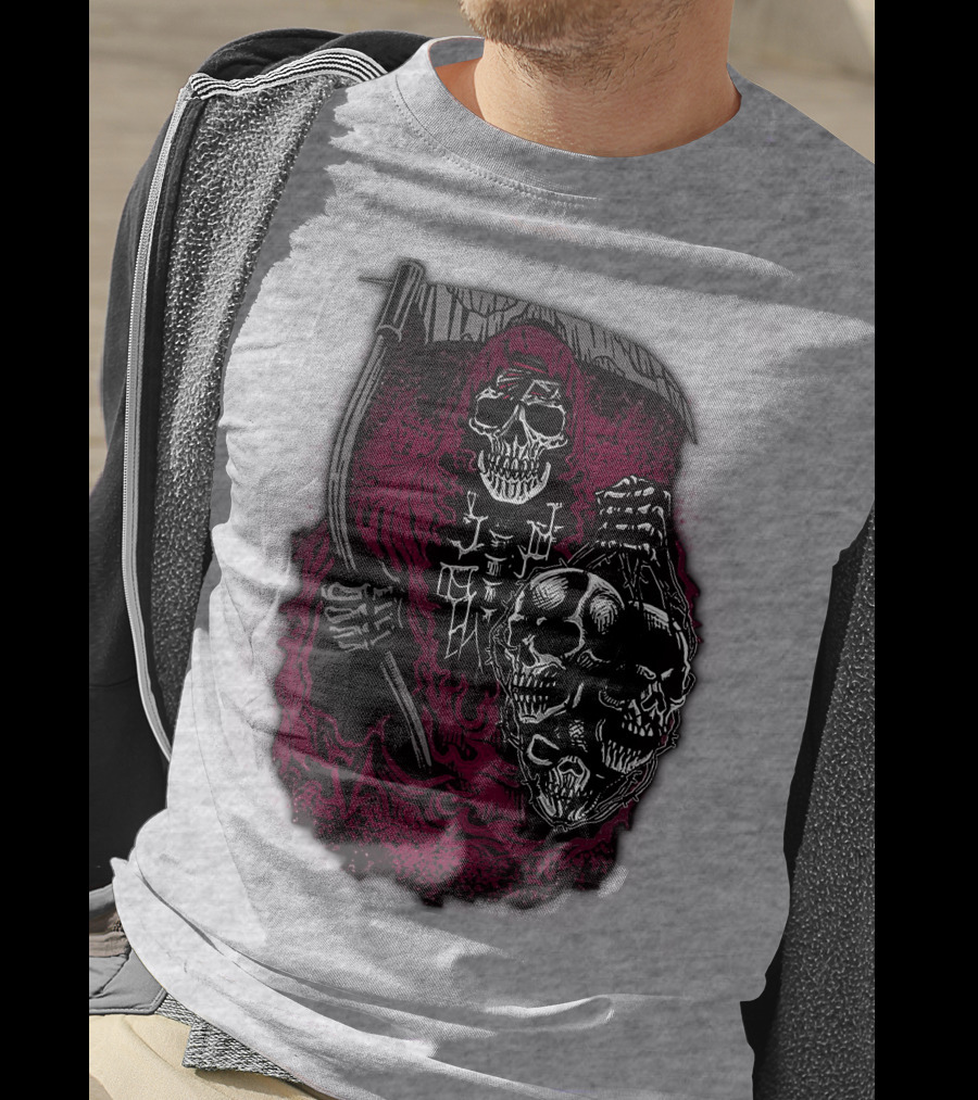 Atlanta Falcons 03 Grim Reaper Skull T-Shirt