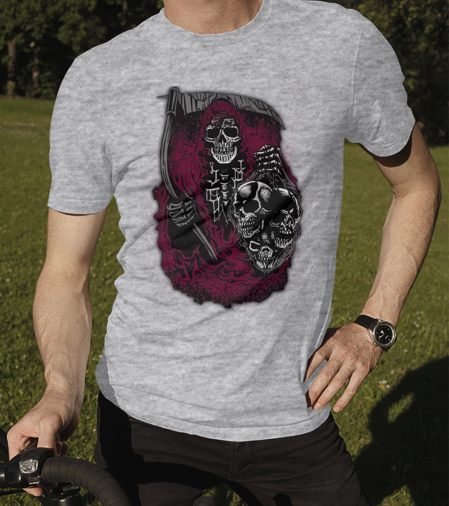 Atlanta Falcons 03 Grim Reaper Skull T-Shirt