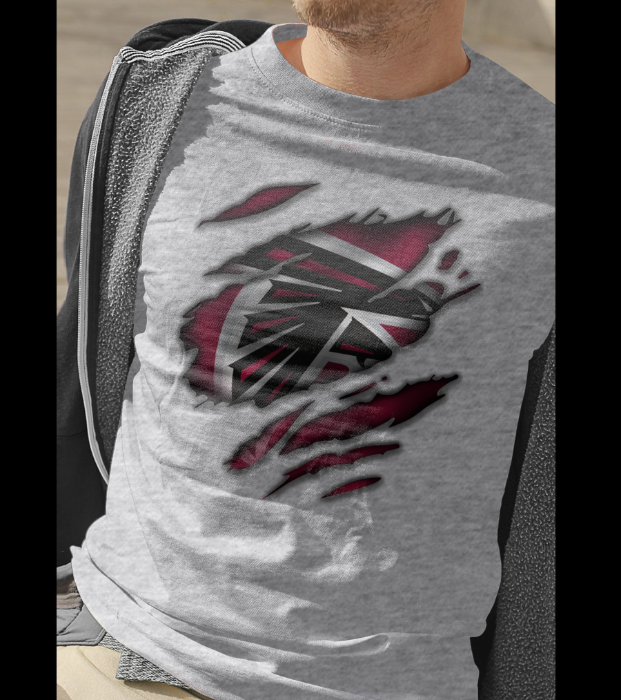 Atlanta Falcons Logo Claw Marks T-Shirt