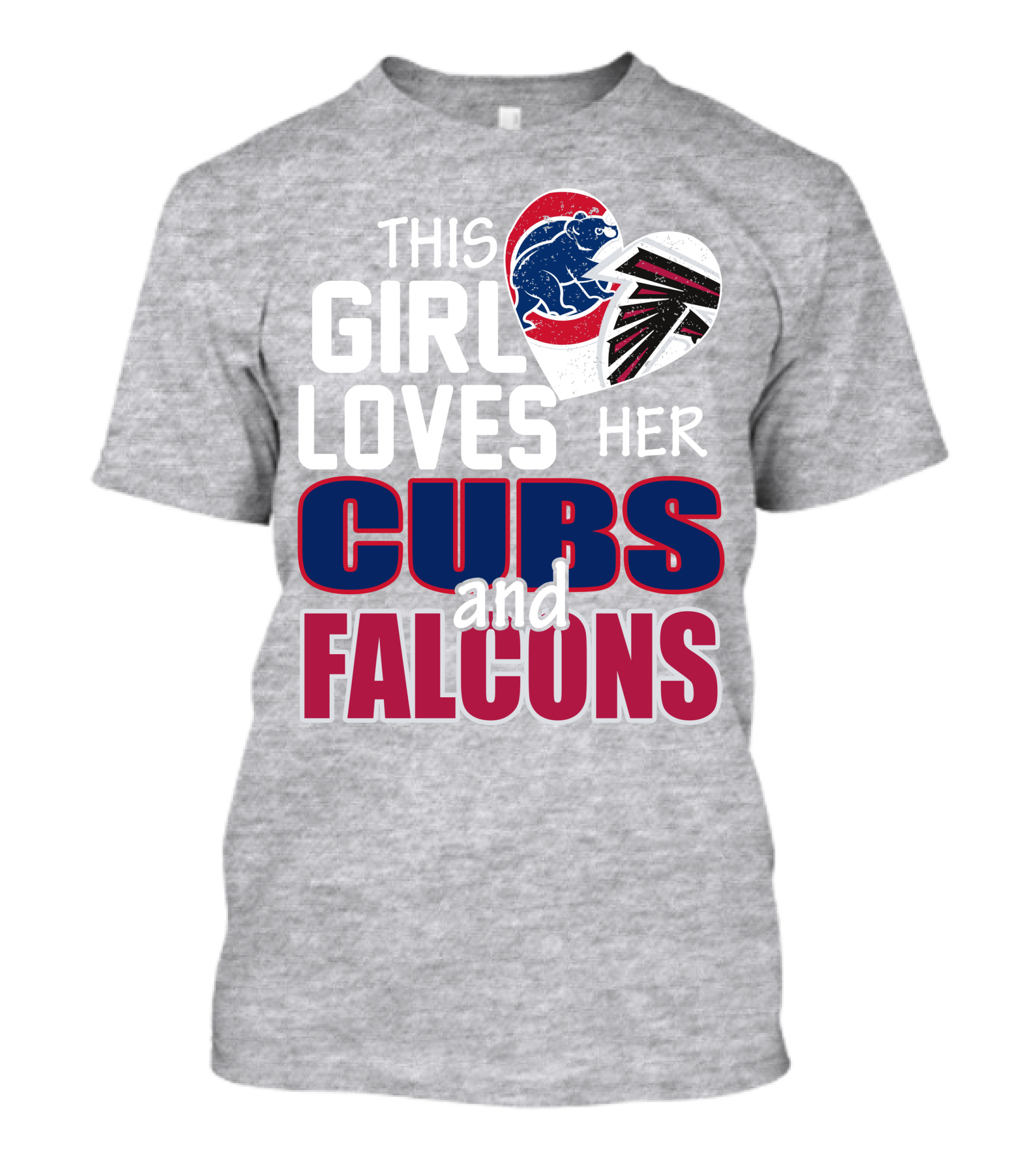 This Girl Loves Her Cubs And Falcons T-Shirt
